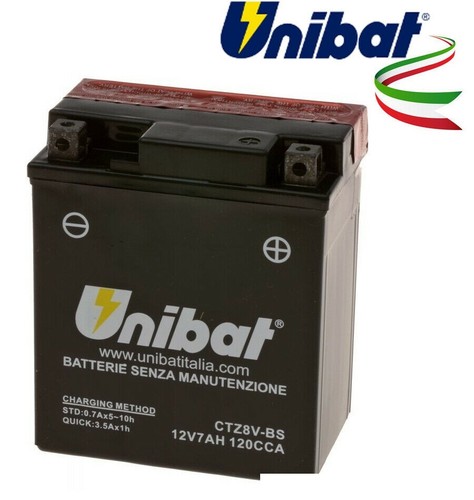 Batteria unibat ctz8v 12v - batteria,